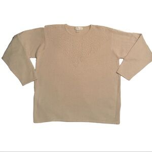 NWOT Casual Corner Beige Women’s Knit Sweater size M